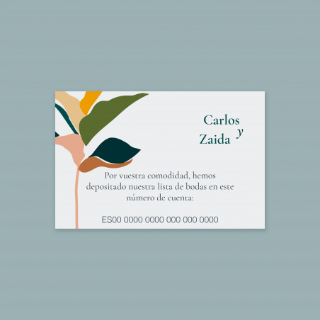 Tarjeta número de cuenta Formentera