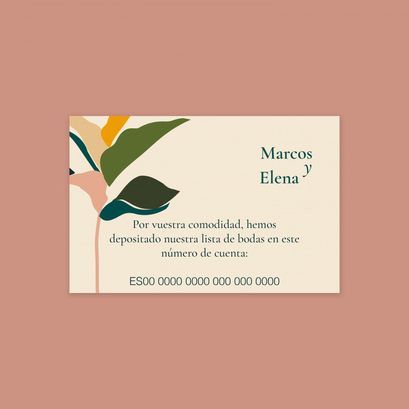 Tarjeta número de cuenta Tenerife