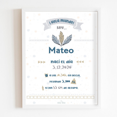 Cuadro Nacimiento Pequeño Indio