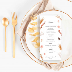Minuta boda Boho