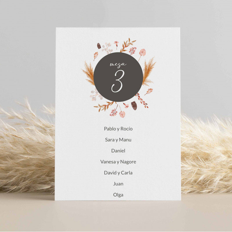Seating Plan Boho
