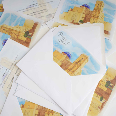 Invitación de boda Personalizada Ciudad