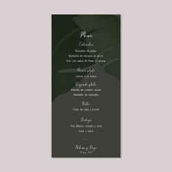 Minuta boda Tropic