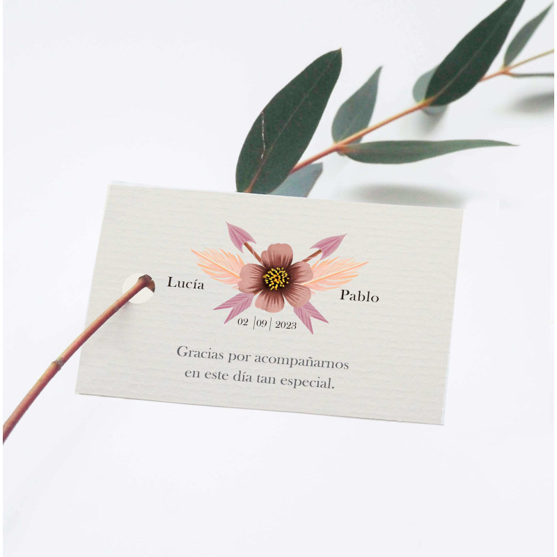 Etiquetas para regalos de boda Sansa
