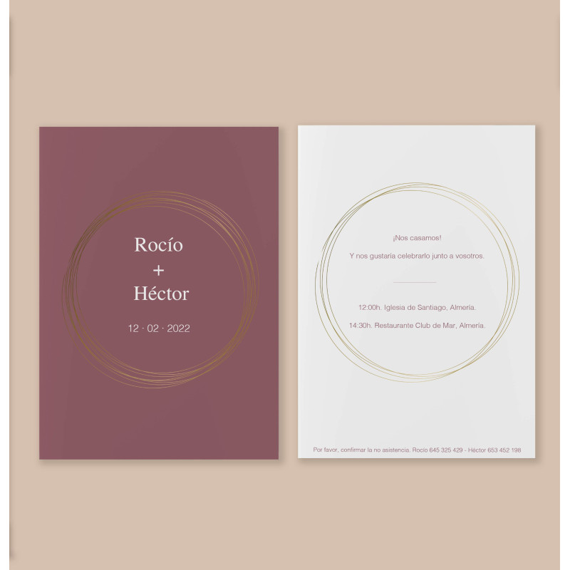 Invitación de boda Camile