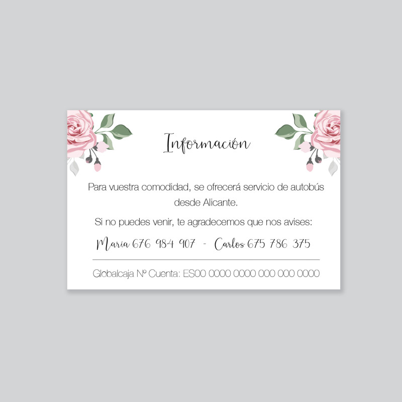Tarjeta número de cuenta Caitriona