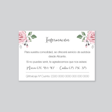 Tarjeta número de cuenta Caitriona
