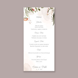 Minuta de boda Saona