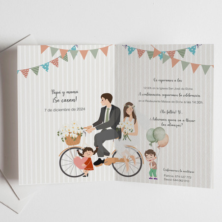 Invitación de boda Papás se casan