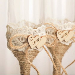 Copas para el brindis de los novios boda
