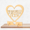Cartel bienvenidos a nuestra boda de madera