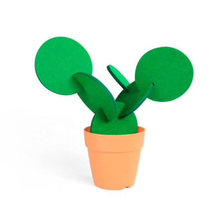 Lote 50 Sets Posavasos de Fieltro Cactus con Maceta