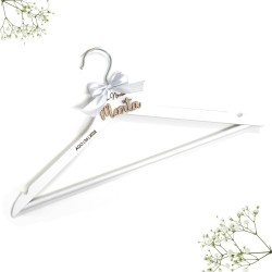 Pack de perchas novios personalizadas de madera | Perchas boda