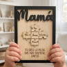 Marco de madera personalizado Mamá puzzle