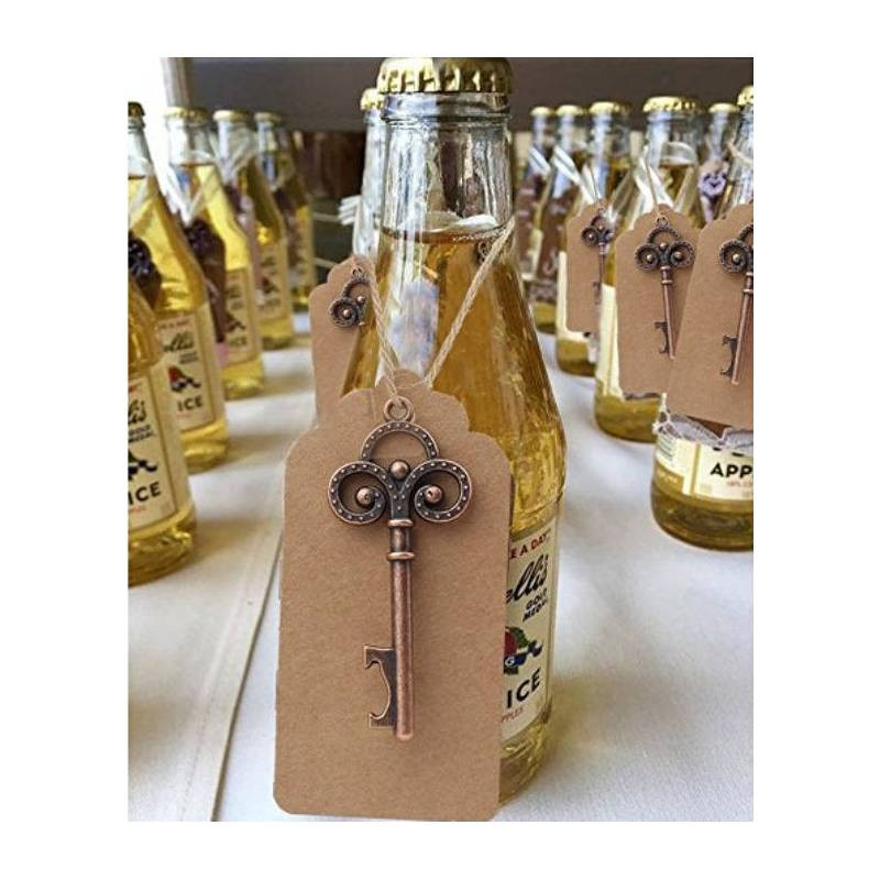 Abrebotellas vintage llave antigua con tarjeta kraft