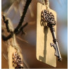 Abrebotellas vintage llave antigua con tarjeta kraft