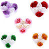 6 Flores de Jabón en Estuche Corazón