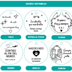 Medalla de Madera Personalizada para Ramo de Novia