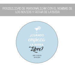 Pack de 50 chapas para bodas