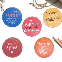 Pack de 50 chapas para bodas