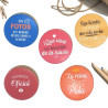 Pack de 50 chapas para bodas