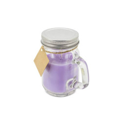 Lote 24 Velas Aromáticas en Jarra de Cristal con Tapa Metalica Surtidas