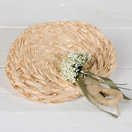 Pai Pai de Hoja de Palma con Flores y lazo