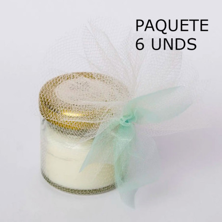 Vela de Jazmín con Adorno en Tul (6 unds)