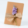 Libreta pequeña con flor de lavanda para bodas