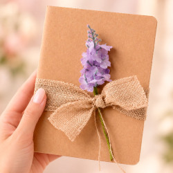 Libreta pequeña con flor de...