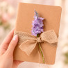 Libreta pequeña con flor de lavanda para bodas