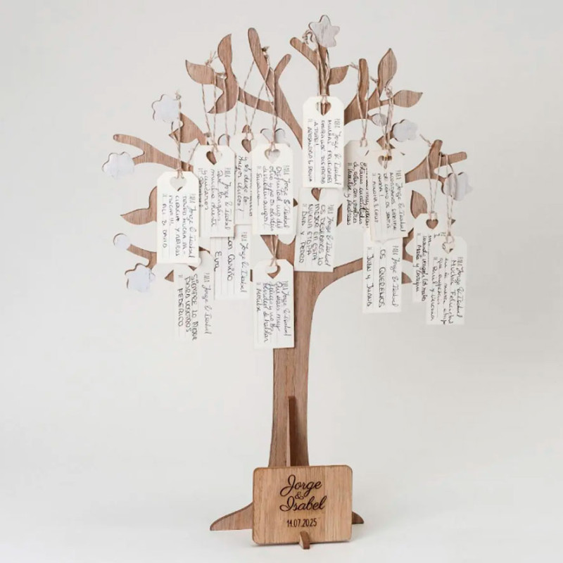 Árbol de Firmas y Joyero Personalizable 29x40 cm