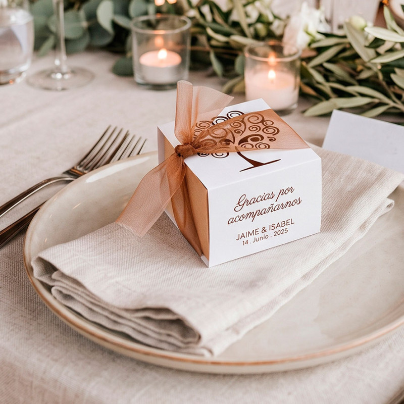 Caja Árbol de la Vida con Bombones Personalizada