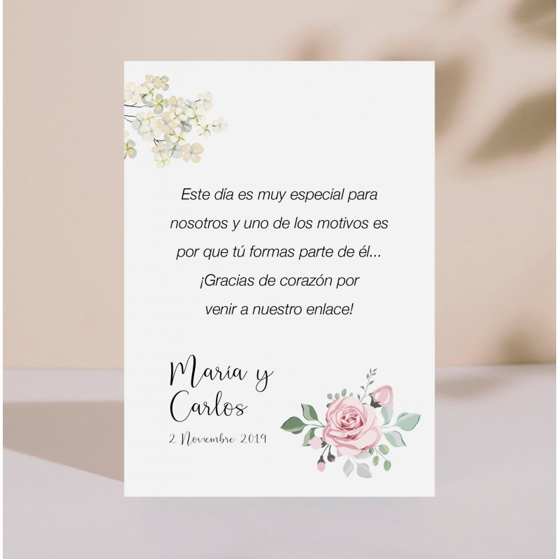 Tarjeta agradecimiento Caitriona
